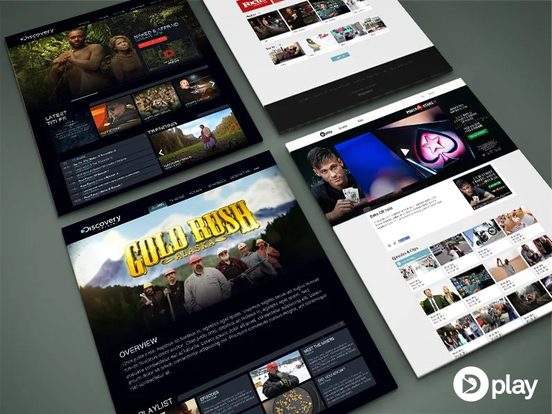 DPlay streaming interface shown across devices