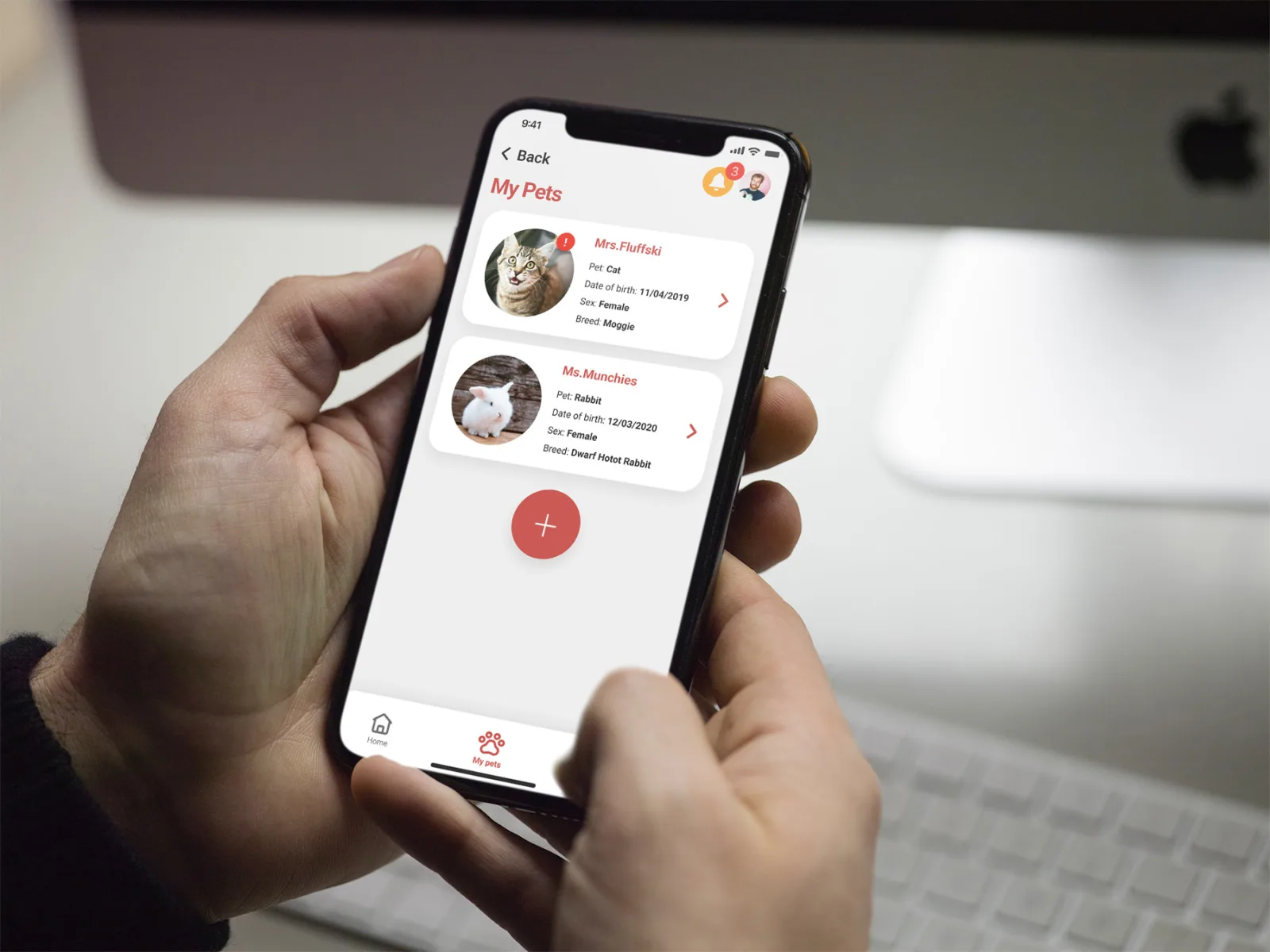 Pet insurance mobile journey screens