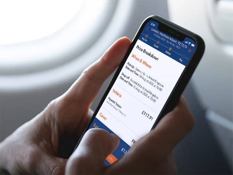 Budget mobile application shown on two devices